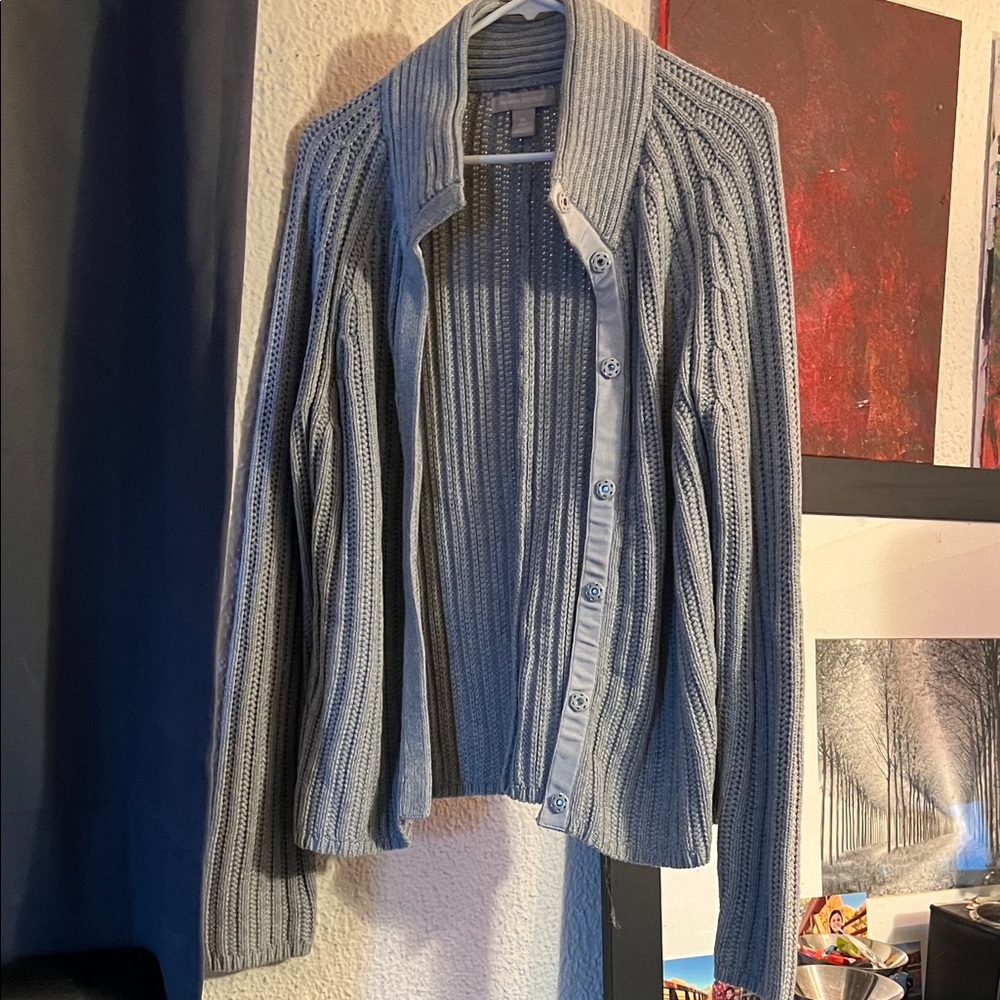 Banana Republic Blue Cable Knit Sweater